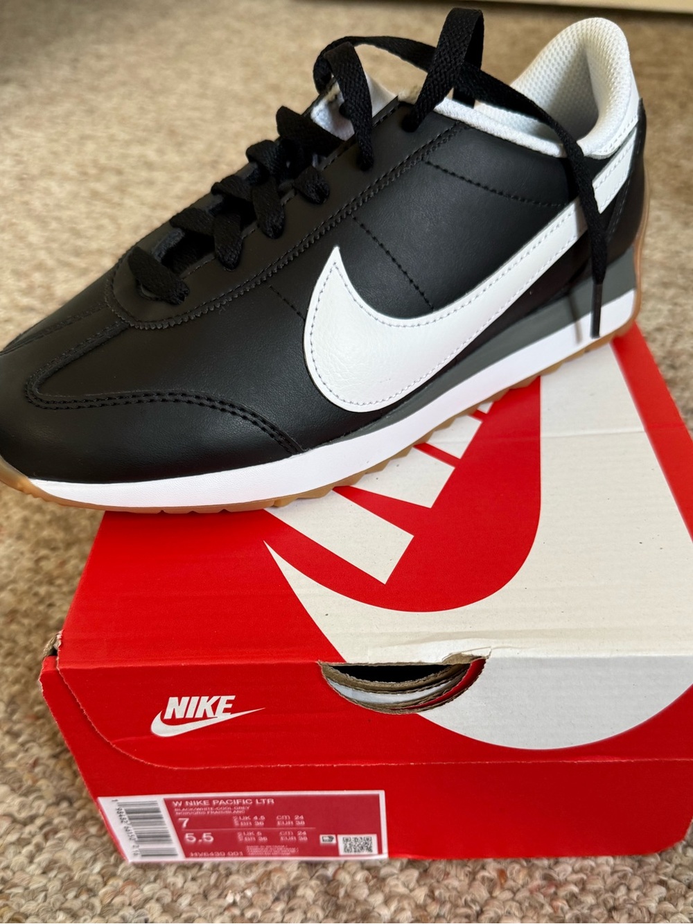 Nike Women’s Black and White Retro Runner Sneakers